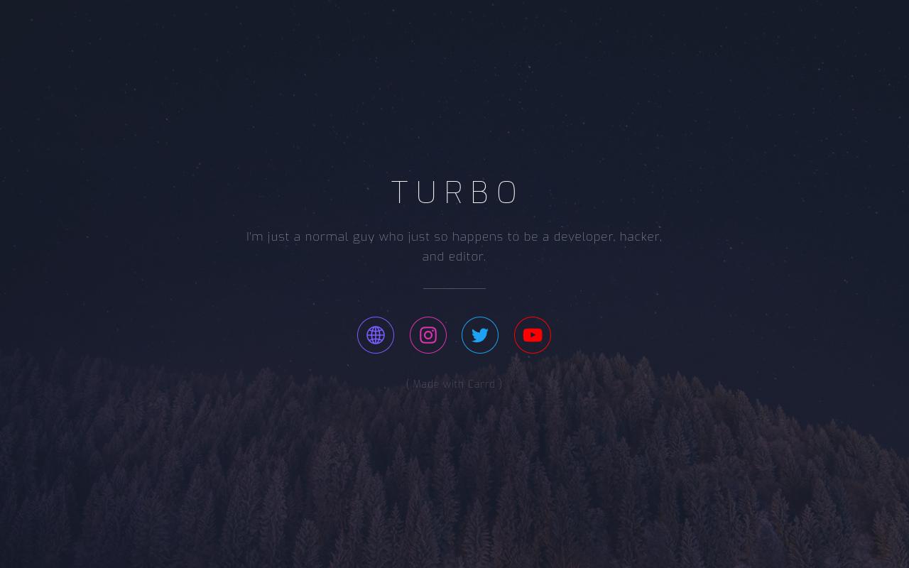 Carrd profile picture for @turbo